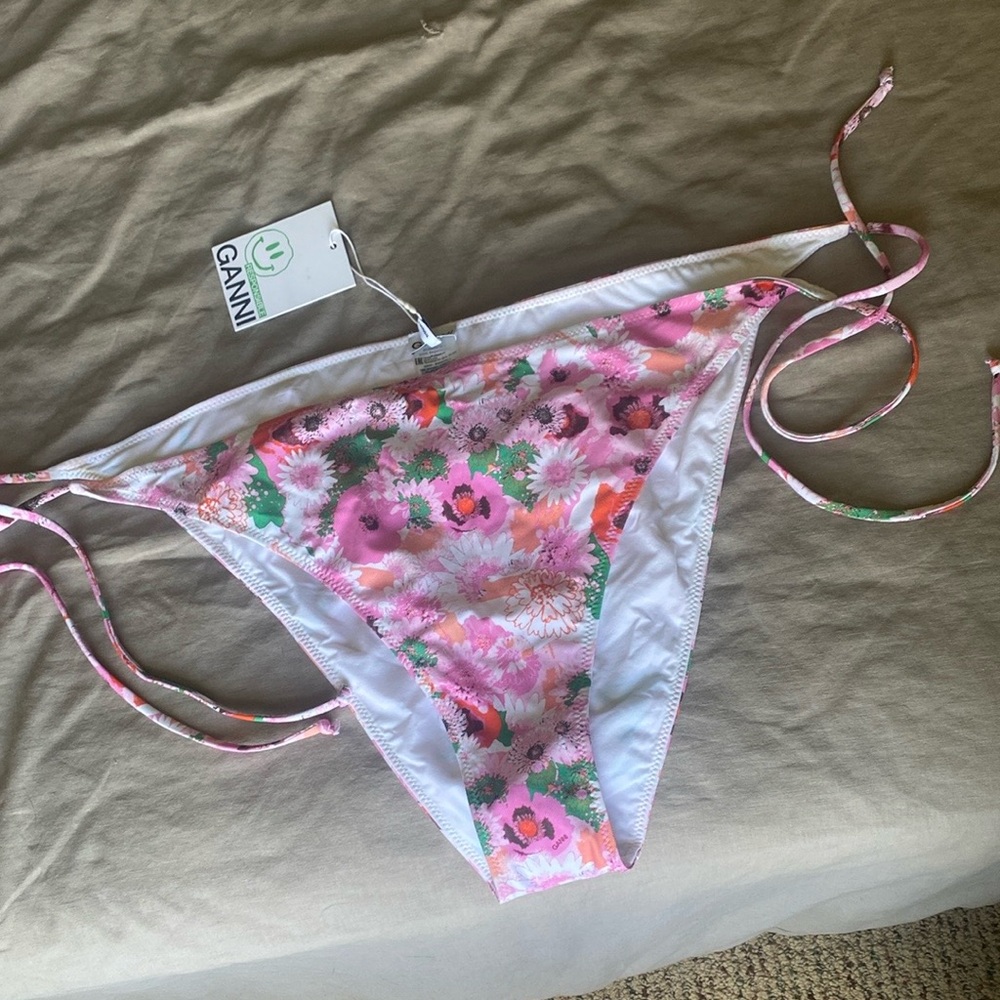 Ganni Floral Print Bikini Bottom
